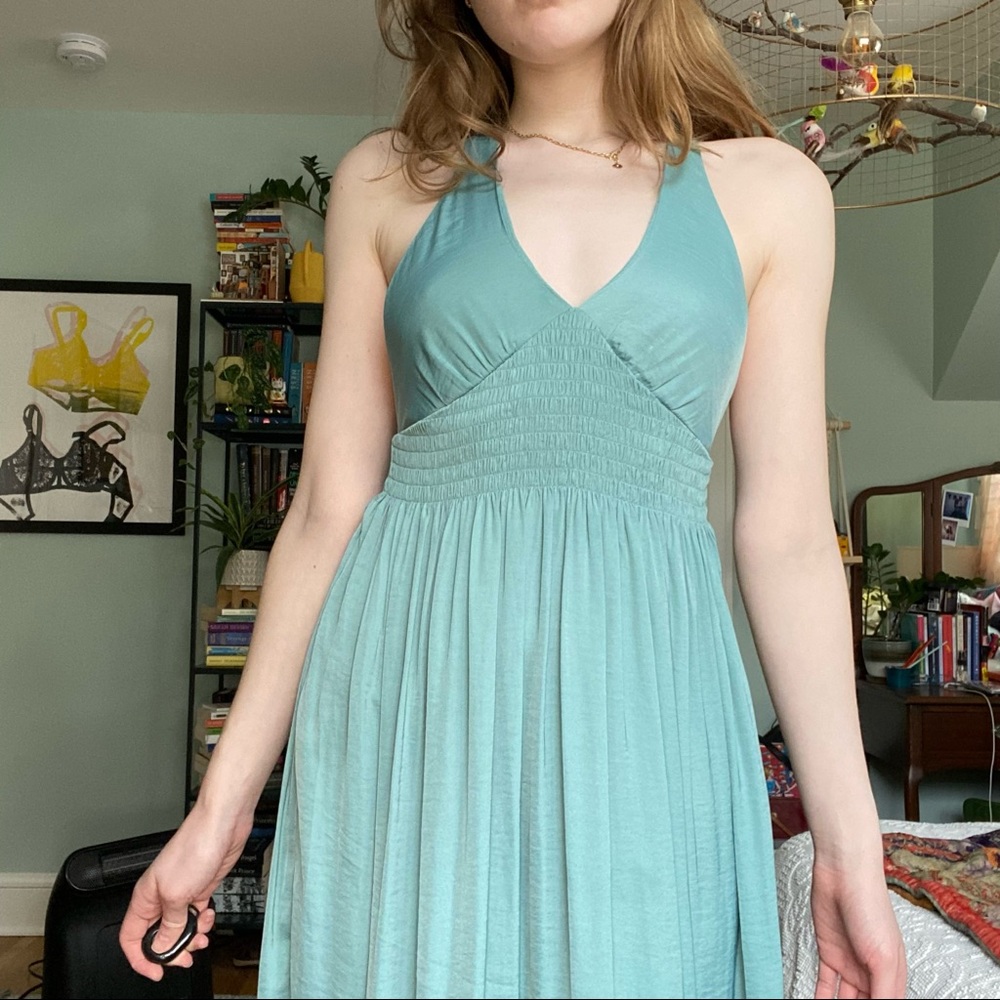 Sea foam midi dress